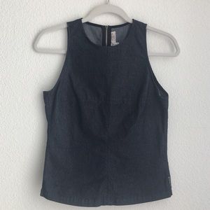 Vintage Armani Jeans Denim Zipper Top